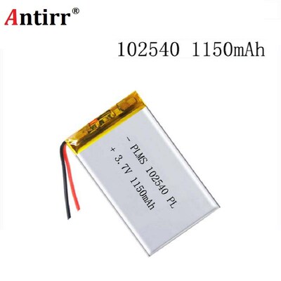 102540 1150mAh 3.7V Rechargeable Lithium Li-Polymer Batterie