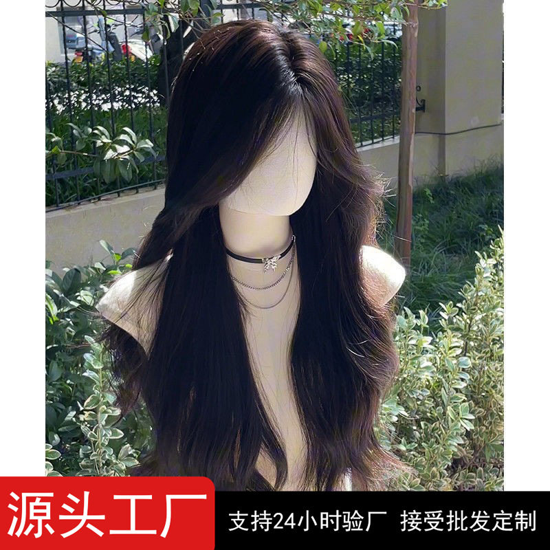 新款假发女长卷发自然逼真八字JK