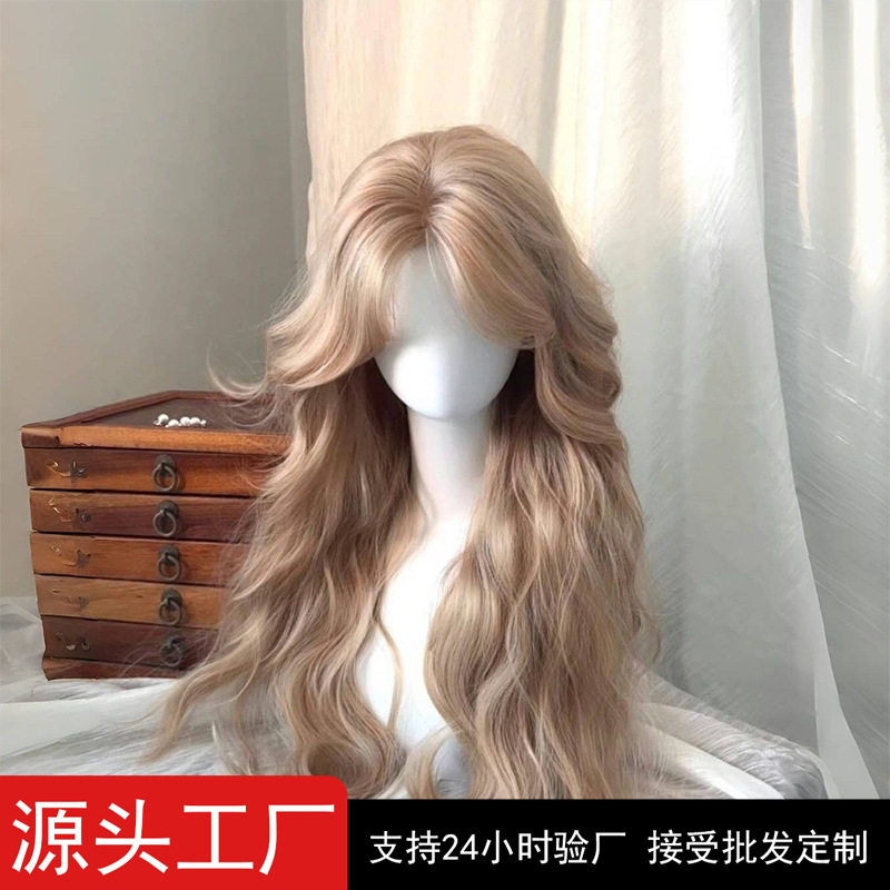 新款奶油芭比金假发女中分精修长