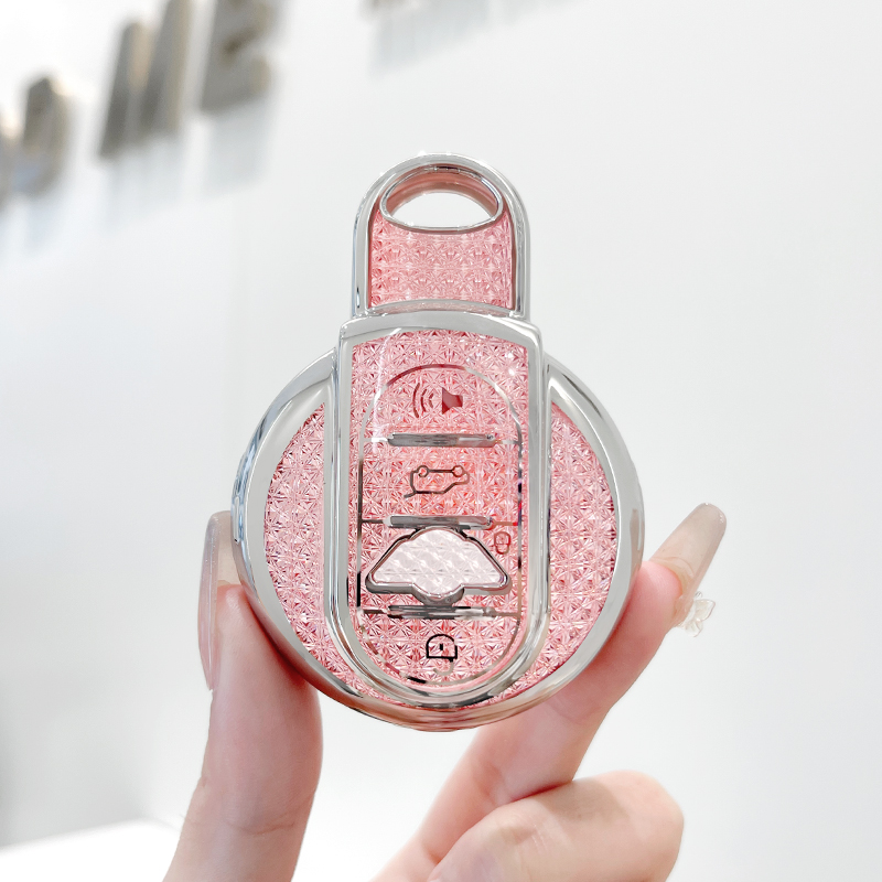 宝马mini可爱高端镶钻汽车钥匙保护套水钻壳