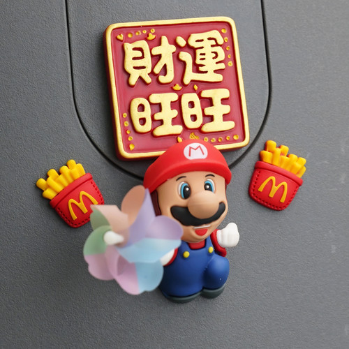 好运飞行马里奥3D立体贴装饰配件