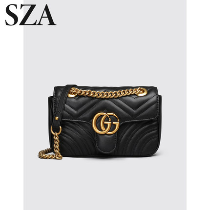 SZA高级感小香风车缝线菱格链条小方包女包轻奢时尚单肩斜挎包