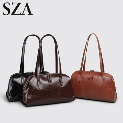 SZA复古保龄球包包女秋冬新款时尚百搭通勤腋下单肩包大容量手提