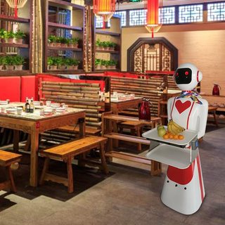 i酒店端菜机器人自m动智能美女迎宾餐厅饭店点菜送菜送餐传菜服务