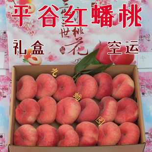 现摘平谷蟠桃红蟠桃大蟠桃毛蟠桃蟠13桃子水蜜桃北京大桃新鲜水果