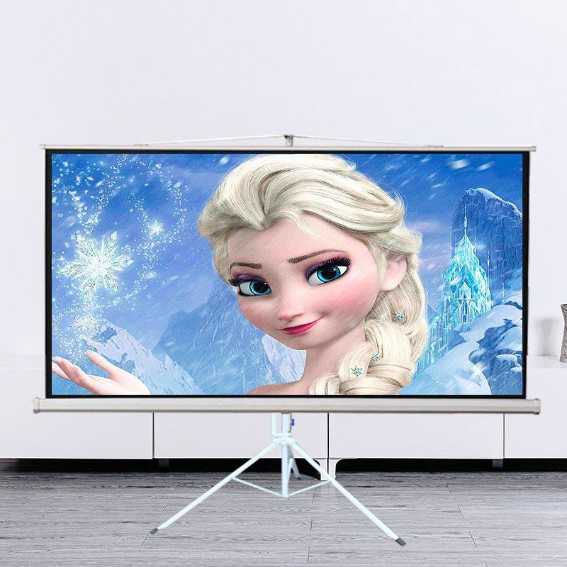 幕布厂家120寸4:3支架玻纤白投影落地幕布移动架子投影机电影布
