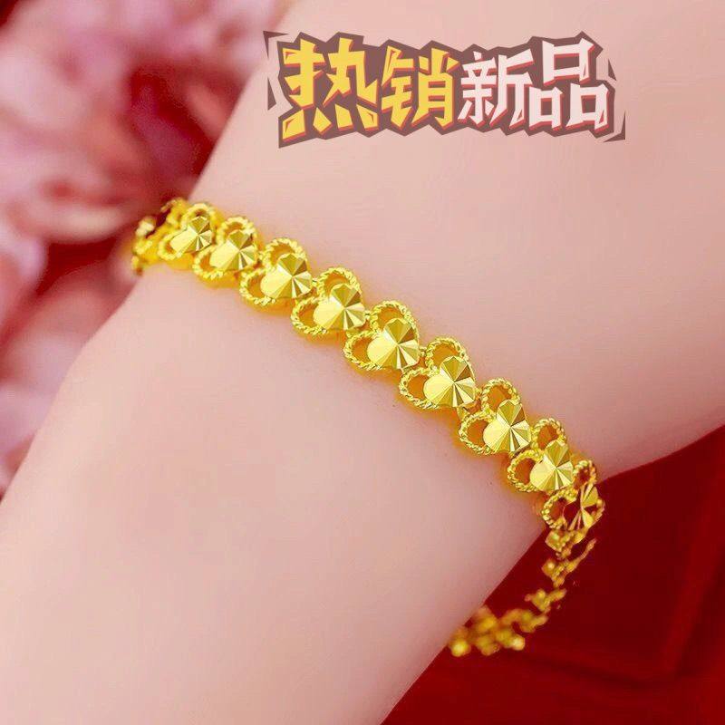 正品越南沙金手链女黄色新