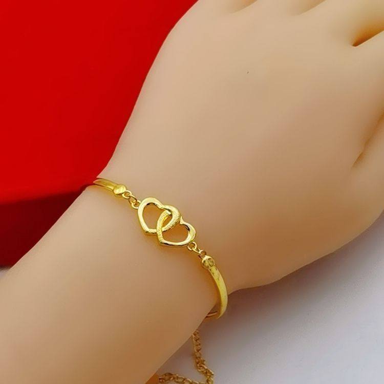 爱心手链越南沙金天鹅镯女