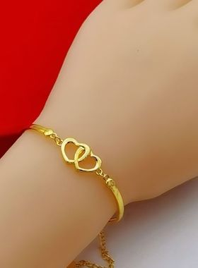 爱心手链越南沙金天鹅镯女