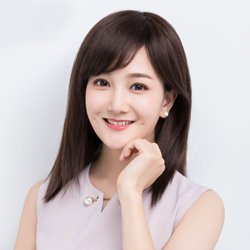 假发女空气斜刘海假发片直发头顶补发块遮白发增发片隐形自然逼真