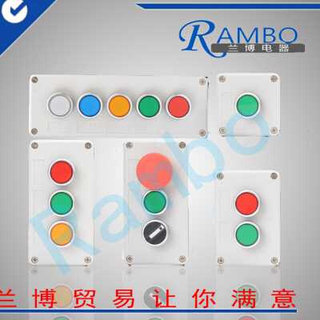 按钮开关控制盒 急停 防水按钮指示灯盒 塑料 电气p盒箱兰博电器