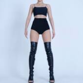 黑色爵士舞防走光跳舞短裤 女 hells爵士热裤 超短裤 女团外穿打底裤