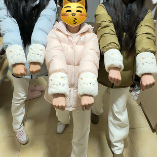 袖套女2025新款高颜值成人儿童宝宝通用防脏可爱高颜值羽绒服护袖