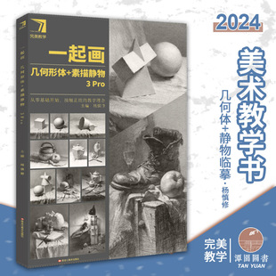 一起画 几何形体+素描静物3Pro杨慎修2024完美教学素描几何静物单体组合结构空间场景训练