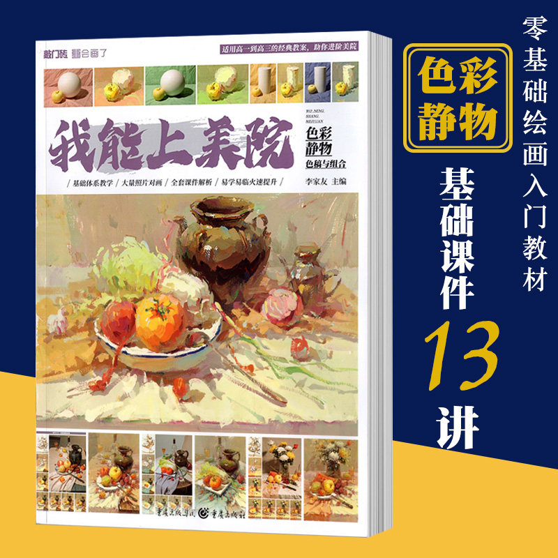 零基础体系教程初中高中水粉画入门教材绘画步骤范画临摹课件13讲快速