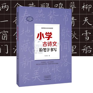 小学古诗文粉笔字书写 教师基本功训练教程 教师院校学生老师成人高中黑板报练字楷书技能大全技法教师书粉笔字 河南美术
