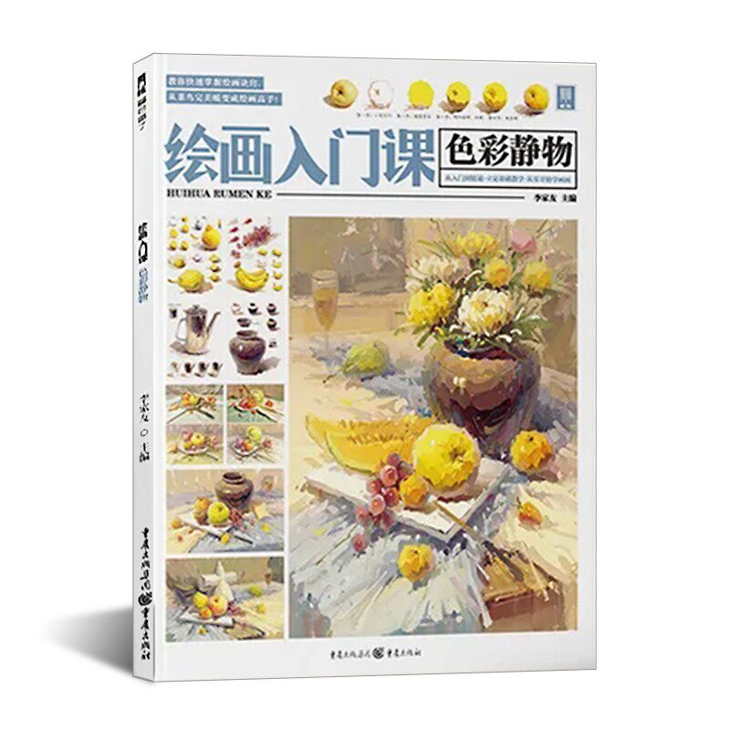 技法教程色稿完整稿塑造练习单体水果组合照片范画对画临摹美术教材书