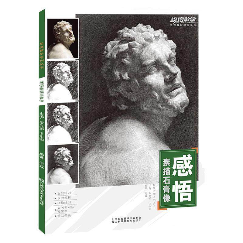 【特价】感悟素描石膏像 极度教学何政头像五官照片步骤临摹范本
