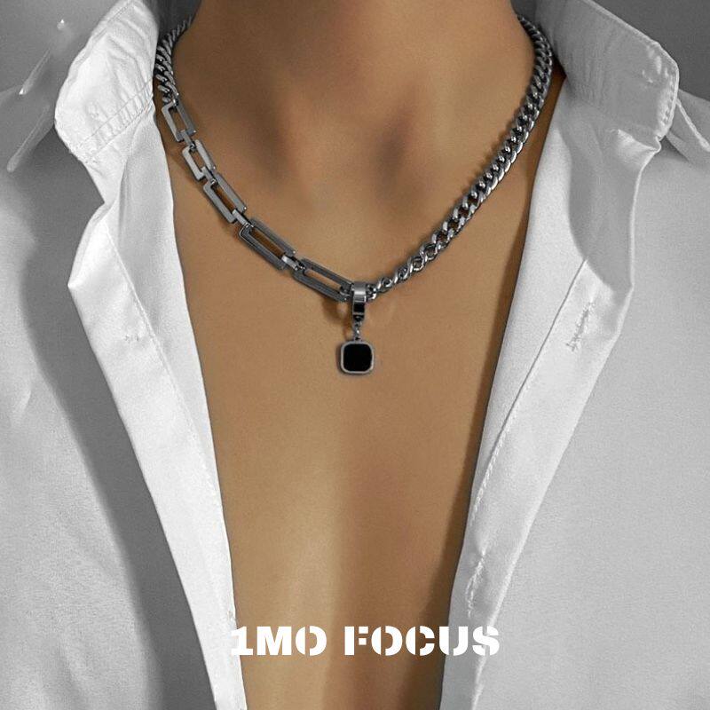 星辰/黑洞钛钢拼搭项链中性