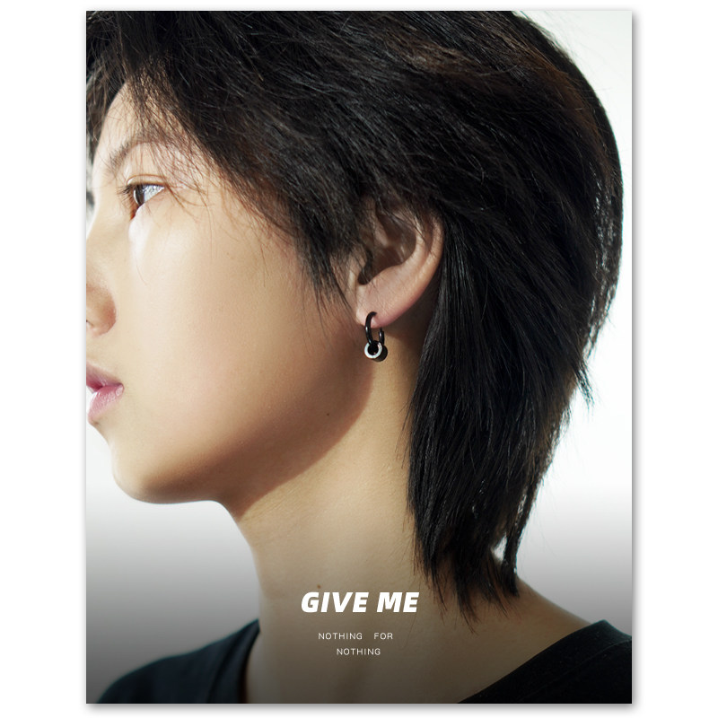 GM|防敏级钛钢耳环耳夹款