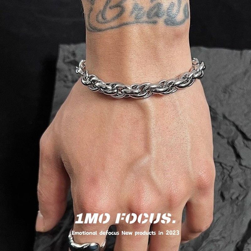 霸气痞帅潮男粗款手链
