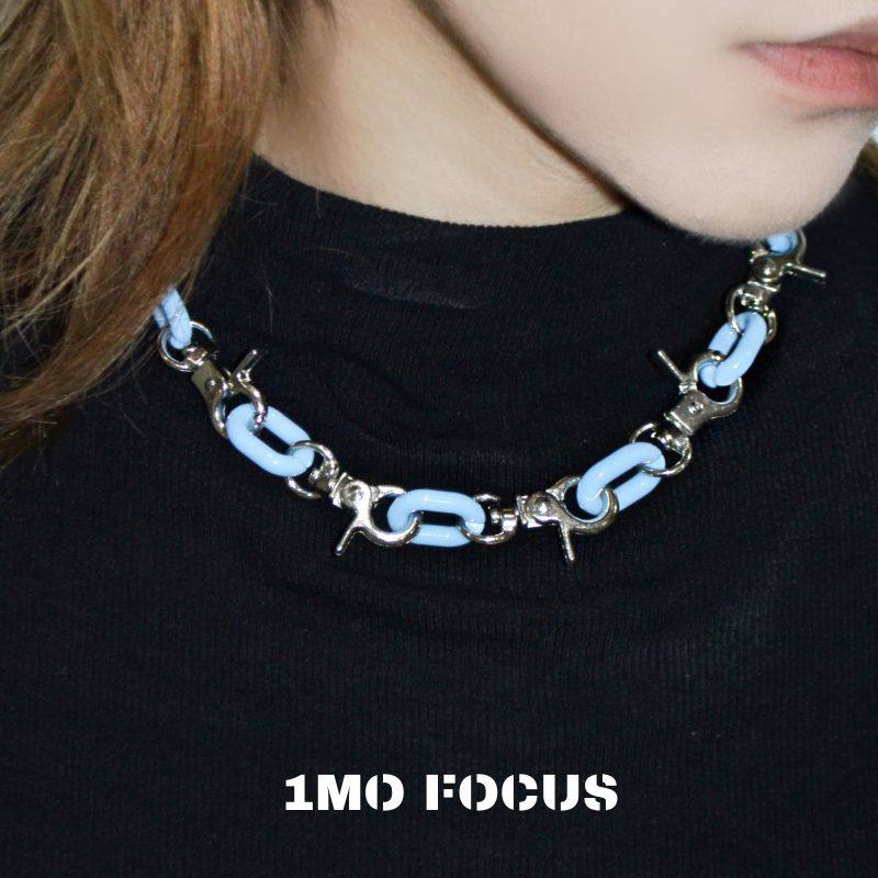 1MOFOCUS多巴胺蓝色小众项链