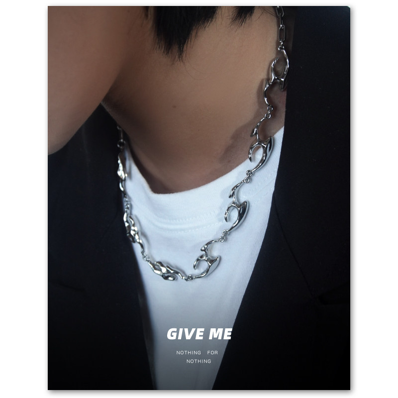 熔岩液态中性风高级感项链