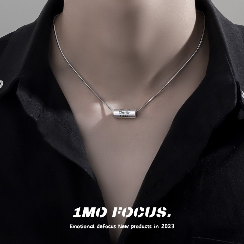 1MOFOCUS潮牌百搭七美德吊坠项链