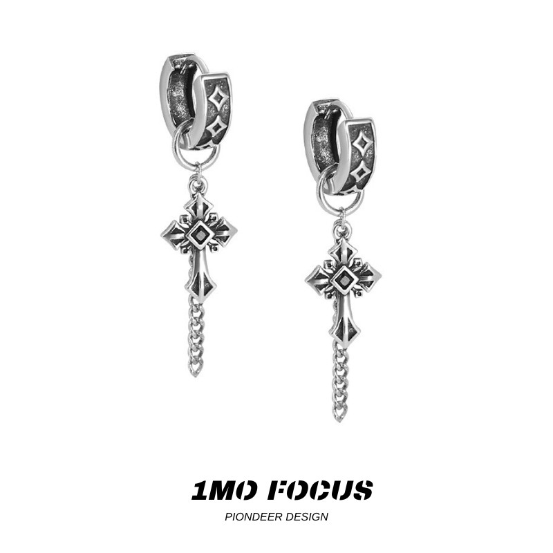 高颜值小众复古做旧耳钉