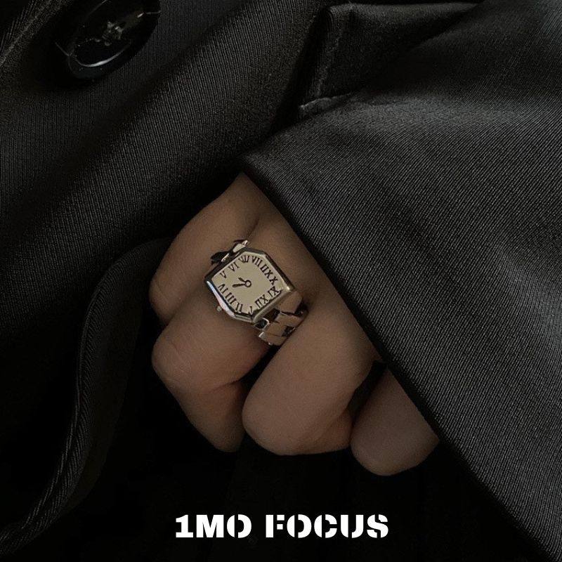 “罗马钟表”中性风戒指高级感