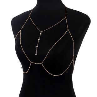 网红胸链女身体装饰链情趣性感锁骨链项链轻奢小众乳链奶链子配饰