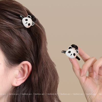 可爱熊猫抓夹公主头少女夹子