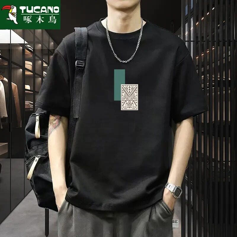 啄木鸟纯棉男士短袖T恤男款