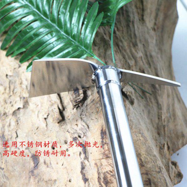 小两用不锈钢农用花菜种耙子钓鱼锄头地锄园艺工具除草农具种锄头