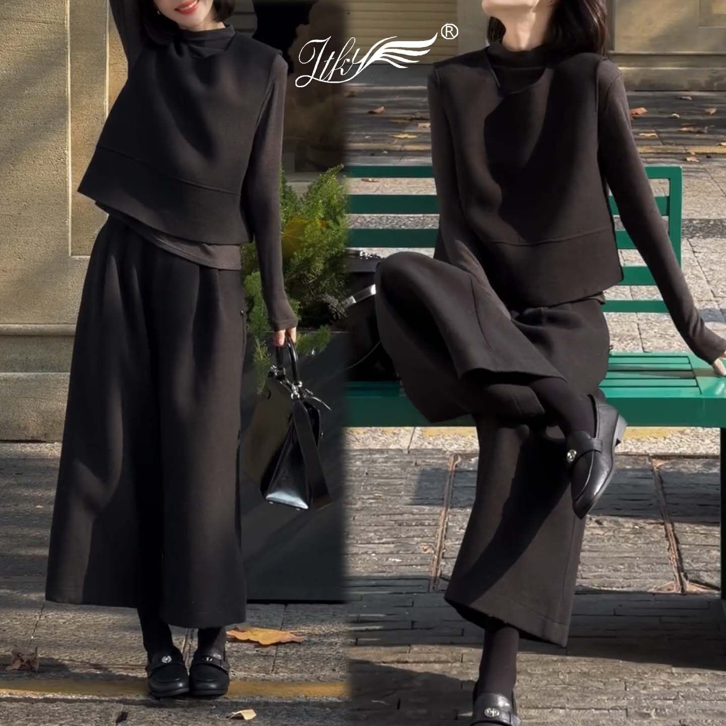 毛呢马甲三件套女春秋套装2026新款巨好看的冬装一整套穿搭高级感,女装/女士精品,时尚套装,淘宝优惠券,粉丝福利购,淘宝优惠卷