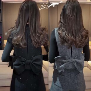 高级感洋气时尚套装女2025秋冬新款蝴蝶结马甲韩版百搭短裤两件套