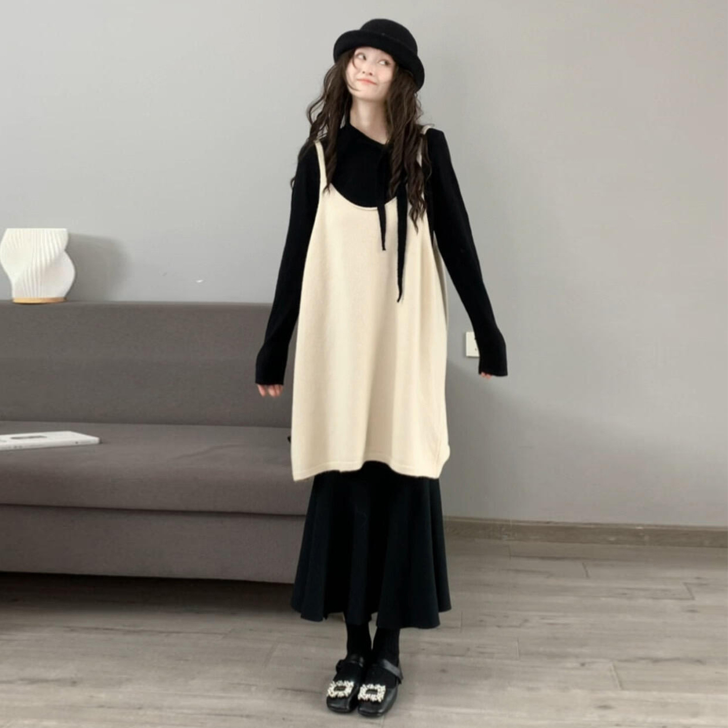 2025新款针织马甲连衣裙