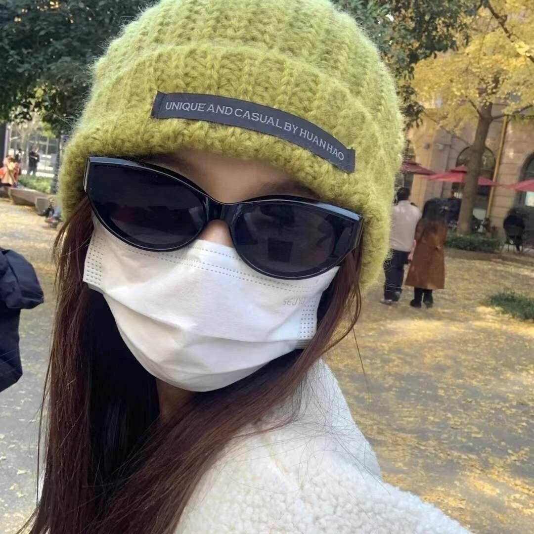 大媛家Sunny 网红同款猫眼嘻哈复古防紫外线欧美酷街拍黑框墨镜