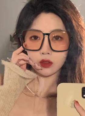大媛家sunny网红复古女黑框墨镜