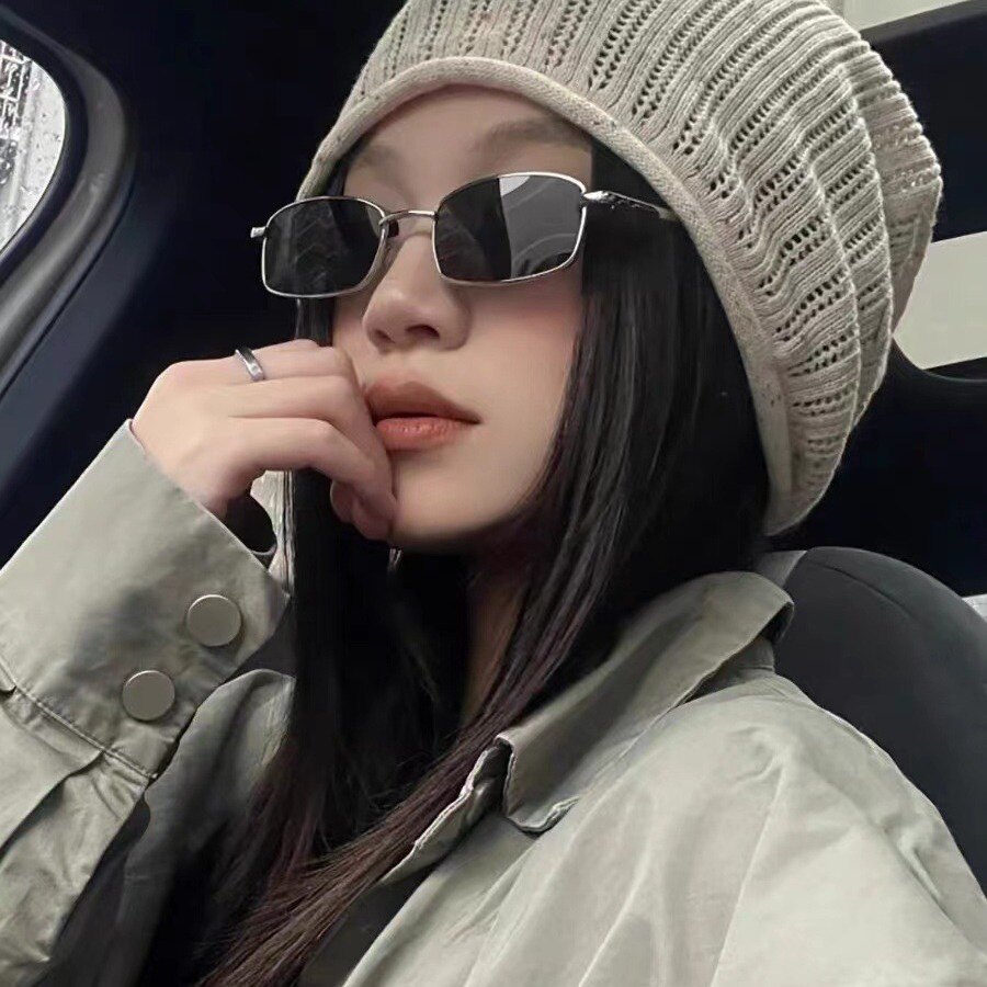 大媛家 复古小方窄框韩版潮男女墨镜网红同款港风个性太阳镜朋克