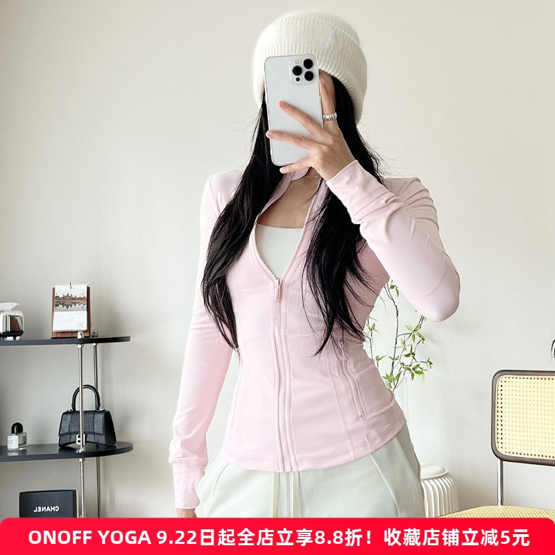 磨毛裸感显瘦运动健身外套上衣