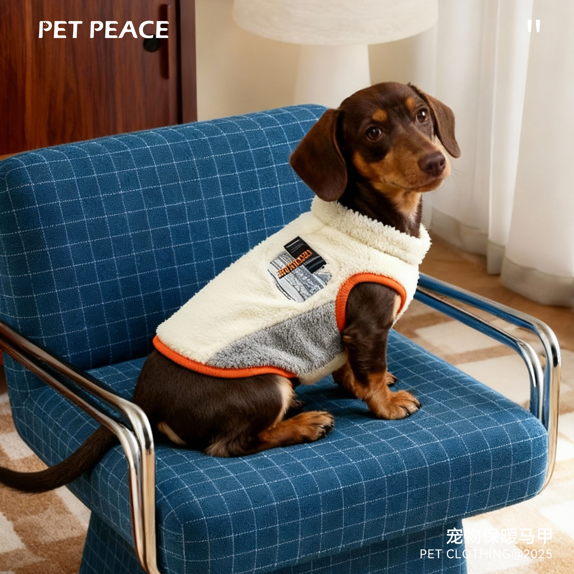 Petpeace小狗狗衣服秋冬季保暖腊肠犬泰迪雪纳瑞冬装宠物棉服马甲