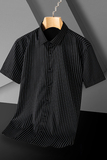 1701P30新款男士短袖衬衫中青年轻商务弹力纯色条纹衬衣支持活动，男装衬衫，星座1108-3