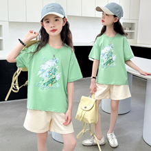 12岁女孩夏季套装舒服潮童服装潮酷夏新韩系舒适时髦潮款甜美儿童
