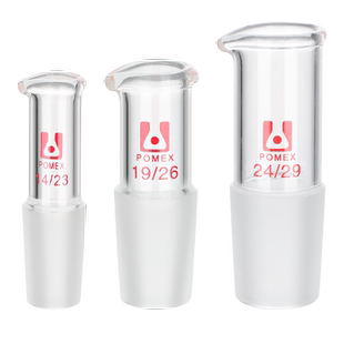 【荣力普】玻璃空心塞标准磨砂口实心塞子液体导流倾倒接头密封烧瓶梅花塞球塞14#19#24#29#34#40#实验室器材