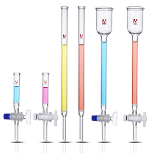 硅酸镁吸附柱净化柱玻璃聚四氟乙烯活塞带砂芯层析柱石油类动植物油类测定HJ637-2018内径10mmx长60mm200mm