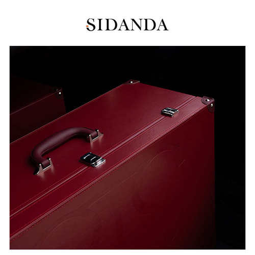 复古床结sidanda红色手提y收纳被品箱婚庆陪嫁箱加大箱喜皮箱婚礼