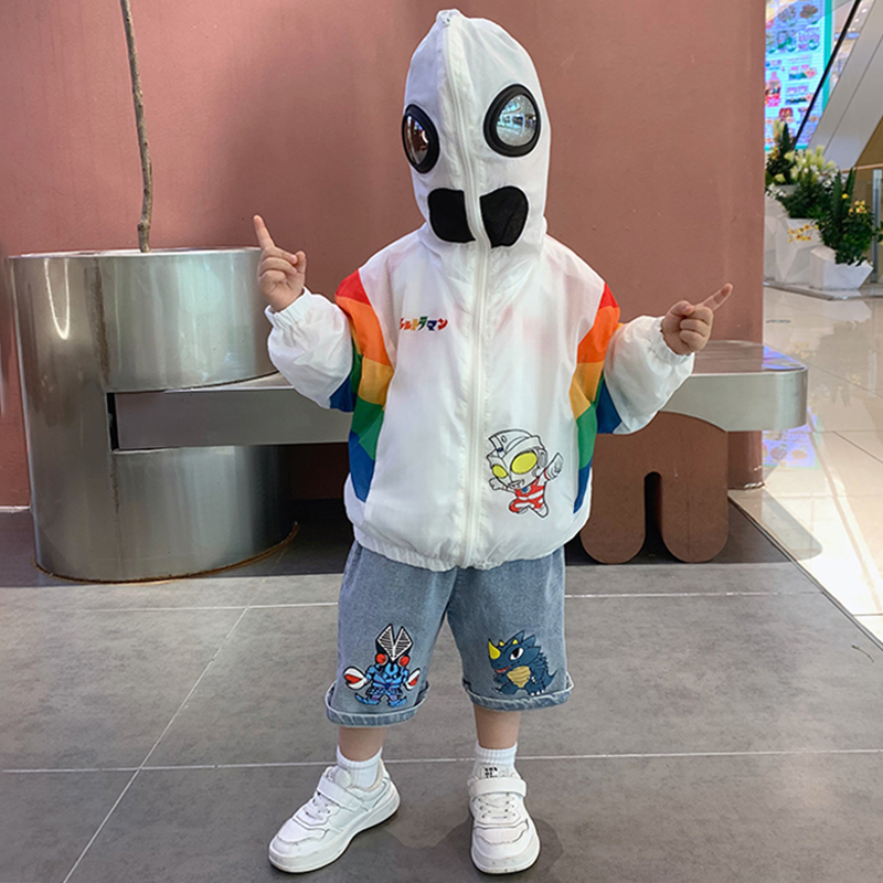 男童外套薄款透气童装洋派儿童防晒衣夏装潮202Q3U新款宝宝皮肤衣