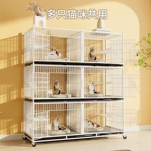 猫笼子三层繁殖猫咪家用繁育笼y宠物店猫舍寄养鸽子双层狗笼带隔