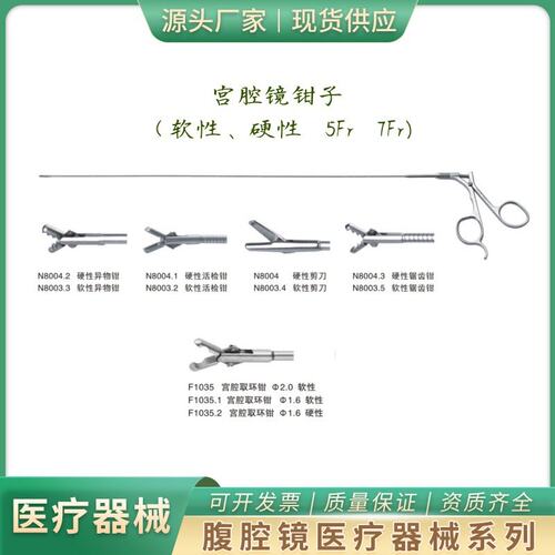 直销包邮宫腔镜抓钳异物钳活检钳剪刀锯齿钳取环钳7Fr  2*415mm